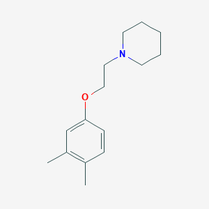 molecular formula C15H23NO B3857290 1-[2-(3,4-dimethylphenoxy)ethyl]piperidine 