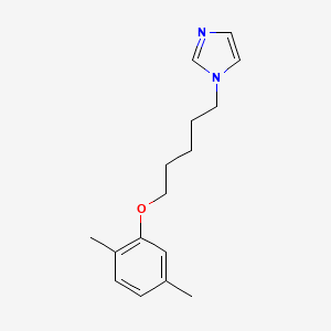 molecular formula C16H22N2O B3857297 1-[5-(2,5-dimethylphenoxy)pentyl]-1H-imidazole 