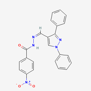 N'-[(1,3-diphenyl-1H-pyrazol-4-yl)methylene]-4-nitrobenzohydrazide