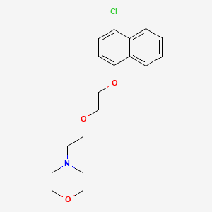 molecular formula C18H22ClNO3 B3857322 4-(2-{2-[(4-chloro-1-naphthyl)oxy]ethoxy}ethyl)morpholine 