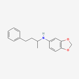 molecular formula C17H19NO2 B3857331 1,3-benzodioxol-5-yl(1-methyl-3-phenylpropyl)amine 