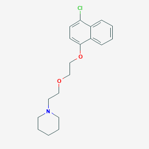 molecular formula C19H24ClNO2 B3857346 1-(2-{2-[(4-chloro-1-naphthyl)oxy]ethoxy}ethyl)piperidine 