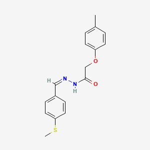 molecular formula C17H18N2O2S B3857358 2-(4-methylphenoxy)-N'-[4-(methylthio)benzylidene]acetohydrazide 