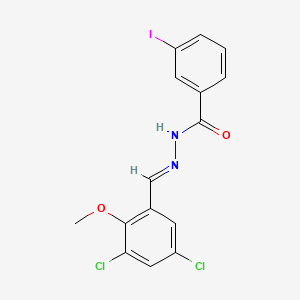 molecular formula C15H11Cl2IN2O2 B3857363 N'-(3,5-dichloro-2-methoxybenzylidene)-3-iodobenzohydrazide 