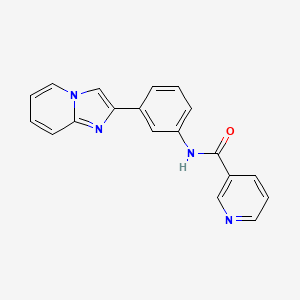molecular formula C19H14N4O B3857370 N-(3-imidazo[1,2-a]pyridin-2-ylphenyl)nicotinamide 