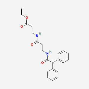 molecular formula C22H26N2O4 B3857394 ethyl N-(diphenylacetyl)-beta-alanyl-beta-alaninate CAS No. 5479-77-6