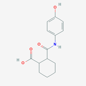 molecular formula C14H17NO4 B3857407 2-{[(4-hydroxyphenyl)amino]carbonyl}cyclohexanecarboxylic acid 