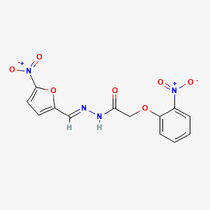 molecular formula C13H10N4O7 B3857412 N'-[(5-nitro-2-furyl)methylene]-2-(2-nitrophenoxy)acetohydrazide CAS No. 5479-82-3
