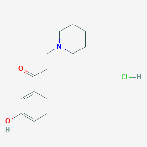 molecular formula C14H20ClNO2 B3857419 1-(3-hydroxyphenyl)-3-(1-piperidinyl)-1-propanone hydrochloride 