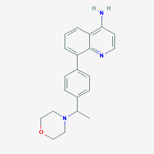 molecular formula C21H23N3O B3857423 8-[4-(1-morpholin-4-ylethyl)phenyl]quinolin-4-amine 