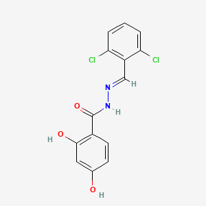 molecular formula C14H10Cl2N2O3 B3857441 N'-(2,6-dichlorobenzylidene)-2,4-dihydroxybenzohydrazide CAS No. 382598-16-5