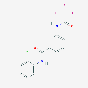 molecular formula C15H10ClF3N2O2 B3857443 N-(2-chlorophenyl)-3-[(trifluoroacetyl)amino]benzamide 