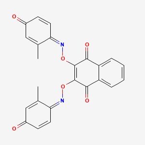 molecular formula C24H16N2O6 B3857463 2,3-bis{[(2-methyl-4-oxo-2,5-cyclohexadien-1-ylidene)amino]oxy}naphthoquinone 