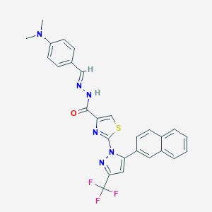 N'-[4-(dimethylamino)benzylidene]-2-[5-(2-naphthyl)-3-(trifluoromethyl)-1H-pyrazol-1-yl]-1,3-thiazole-4-carbohydrazide