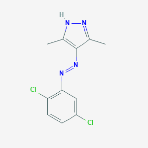 molecular formula C11H10Cl2N4 B385748 2,5-dichloro-N-[(3,5-dimethylpyrazol-4-ylidene)amino]aniline 