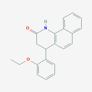 molecular formula C21H19NO2 B3857496 4-(2-ethoxyphenyl)-3,4-dihydrobenzo[h]quinolin-2(1H)-one 