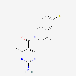 molecular formula C17H22N4OS B3857511 2-amino-4-methyl-N-[4-(methylthio)benzyl]-N-propylpyrimidine-5-carboxamide 