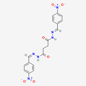 molecular formula C18H16N6O6 B3857512 N'~1~,N'~4~-bis(4-nitrobenzylidene)succinohydrazide 