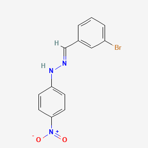 molecular formula C13H10BrN3O2 B3857514 3-bromobenzaldehyde (4-nitrophenyl)hydrazone 