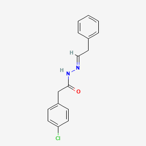 molecular formula C16H15ClN2O B3857522 2-(4-chlorophenyl)-N'-(2-phenylethylidene)acetohydrazide 