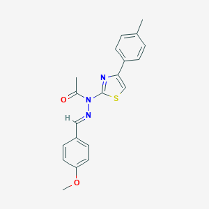 molecular formula C20H19N3O2S B385753 N'-(4-methoxybenzylidene)-N-[4-(4-methylphenyl)-1,3-thiazol-2-yl]acetohydrazide 
