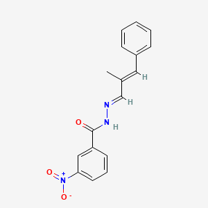molecular formula C17H15N3O3 B3857537 N'-(2-methyl-3-phenyl-2-propen-1-ylidene)-3-nitrobenzohydrazide 