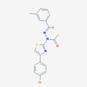 N-[4-(4-bromophenyl)-1,3-thiazol-2-yl]-N'-(3-methylbenzylidene)acetohydrazide
