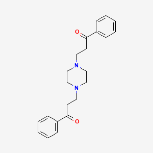 molecular formula C22H26N2O2 B3857545 3,3'-(1,4-piperazinediyl)bis(1-phenyl-1-propanone) 
