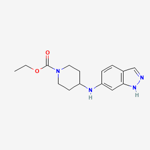 molecular formula C15H20N4O2 B3857551 ethyl 4-(1H-indazol-6-ylamino)-1-piperidinecarboxylate 