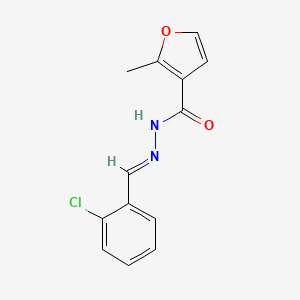 molecular formula C13H11ClN2O2 B3857573 N'-(2-chlorobenzylidene)-2-methyl-3-furohydrazide 