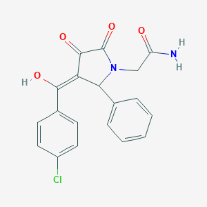 2-[3-(4-chlorobenzoyl)-4-hydroxy-5-oxo-2-phenyl-2,5-dihydro-1H-pyrrol-1-yl]acetamide