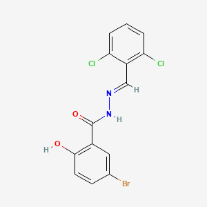 molecular formula C14H9BrCl2N2O2 B3857604 5-bromo-N'-(2,6-dichlorobenzylidene)-2-hydroxybenzohydrazide 