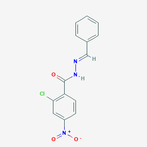 molecular formula C14H10ClN3O3 B3857616 N'-benzylidene-2-chloro-4-nitrobenzohydrazide 