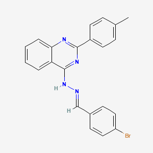 molecular formula C22H17BrN4 B3857636 4-bromobenzaldehyde [2-(4-methylphenyl)-4-quinazolinyl]hydrazone 