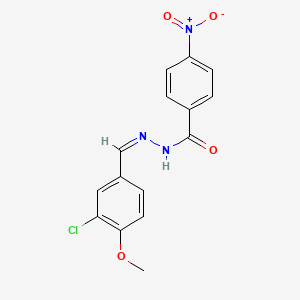 molecular formula C15H12ClN3O4 B3857642 N'-(3-chloro-4-methoxybenzylidene)-4-nitrobenzohydrazide 