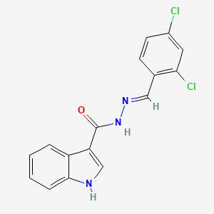 molecular formula C16H11Cl2N3O B3857655 N'-(2,4-dichlorobenzylidene)-1H-indole-3-carbohydrazide 