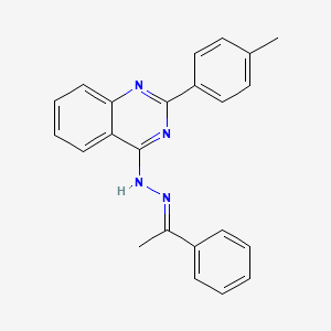 molecular formula C23H20N4 B3857685 1-phenylethanone [2-(4-methylphenyl)-4-quinazolinyl]hydrazone 
