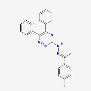 molecular formula C23H18IN5 B3857706 1-(4-iodophenyl)ethanone (5,6-diphenyl-1,2,4-triazin-3-yl)hydrazone 