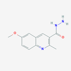 molecular formula C12H13N3O2 B385772 6-Methoxy-2-methyl-3-quinolinecarbohydrazide CAS No. 309287-00-1