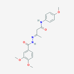 3-[(3,4-dimethoxybenzoyl)hydrazono]-N-(4-methoxyphenyl)butanamide