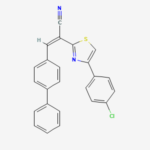 molecular formula C24H15ClN2S B3857743 3-(4-biphenylyl)-2-[4-(4-chlorophenyl)-1,3-thiazol-2-yl]acrylonitrile 