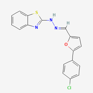 molecular formula C18H12ClN3OS B3857746 5-(4-chlorophenyl)-2-furaldehyde 1,3-benzothiazol-2-ylhydrazone 