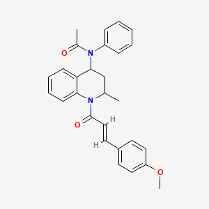 molecular formula C28H28N2O3 B3857755 N-{1-[3-(4-methoxyphenyl)acryloyl]-2-methyl-1,2,3,4-tetrahydro-4-quinolinyl}-N-phenylacetamide 