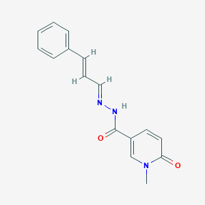 molecular formula C16H15N3O2 B3857758 1-methyl-6-oxo-N'-(3-phenyl-2-propen-1-ylidene)-1,6-dihydro-3-pyridinecarbohydrazide 