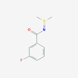 N-(dimethyl-lambda4-sulfanylidene)-3-fluorobenzamide