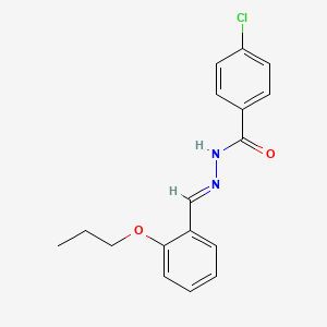 molecular formula C17H17ClN2O2 B3857766 4-chloro-N'-(2-propoxybenzylidene)benzohydrazide 