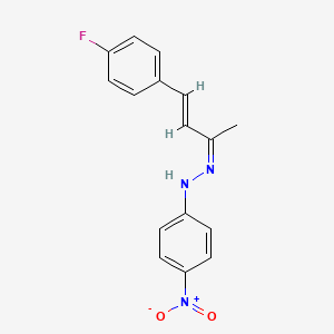 molecular formula C16H14FN3O2 B3857770 4-(4-fluorophenyl)-3-buten-2-one (4-nitrophenyl)hydrazone 