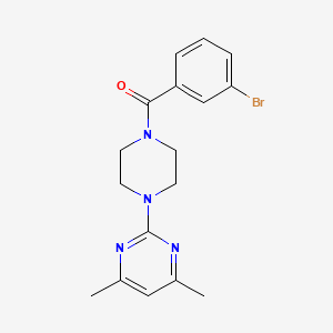 molecular formula C17H19BrN4O B3857774 2-[4-(3-bromobenzoyl)-1-piperazinyl]-4,6-dimethylpyrimidine 
