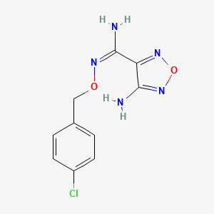 4-amino-N'-[(4-chlorobenzyl)oxy]-1,2,5-oxadiazole-3-carboximidamide