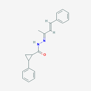 molecular formula C20H20N2O B385779 N'-(1-methyl-3-phenyl-2-propenylidene)-2-phenylcyclopropanecarbohydrazide 